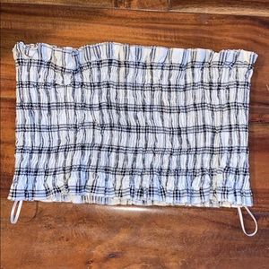 White and black tube top